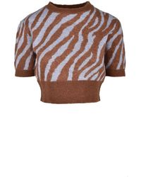 WEILI ZHENG - Brauner/himmelblauer pullover für frauen - Lyst