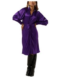 co'couture - Kleedjes ,Paars ,Polyester Harvey Drape Jurk - Lyst