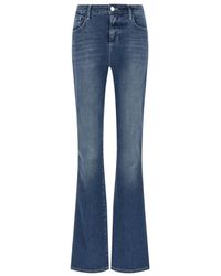 L'Agence - Jeans ,Blauw ,Katoen Selma Bootcut Jean - Lyst
