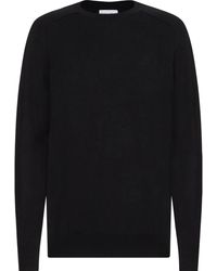 Calvin Klein - Truien & Vesten ,Zwart ,Moderne Modal Crew Neck Sweater - Lyst