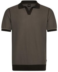 BOSS - Tops ,Bruin ,Katoen Polo Shirt Van Katoenmix - Lyst