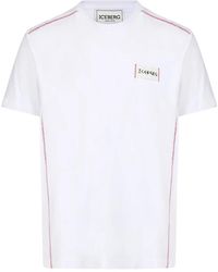 Iceberg - Klassiek T-Shirt Van Katoenen Jersey Met Normale Pasvorm - Lyst