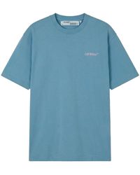Off-White c/o Virgil Abloh - Casual Katoenen T-Shirt Met Logo - Lyst