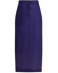 KHAITE - Midi Skirts - Lyst