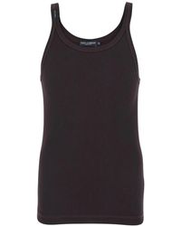 Dolce & Gabbana - Geribbelde Katoenen Tanktop - Lyst