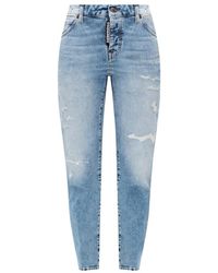 DSquared² Cool Girl Cropped Jean Jeans - Blauw