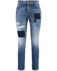 DSquared² - Versleten Cool Girl Cropped Jeans - Lyst
