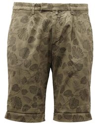 BRIGLIA - Korte Broeken ,Groen ,Katoen Bermuda Easy Shorts - Lyst