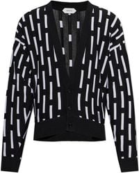 Versace - Wollemantel Met Geborduurd Logo - Lyst