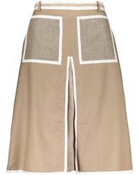 Burberry - Rokken ,Wol Contrasterende Trim Midi Rok - Lyst