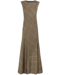 Cortana - Maxi Jurk Met Schuine Snit En Asymmetrische Details - Lyst