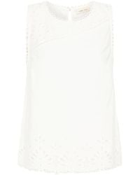 Cream - Tops ,Wit ,Sleeveless Tops - Lyst
