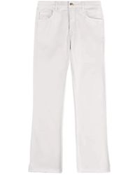 Fay - Jeans ,Wit ,Katoen Witte Skinny Broek Met Rafelrand - Lyst