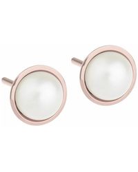 ERNSTES DESIGN - Runde Ohrstecker Mit Perle - Lyst
