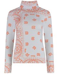 Rhude - Langärmeliges oberteil mit bandana-print - Lyst