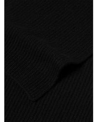 Sunspel - Cashmere Ribgebreide Sjaal - Lyst