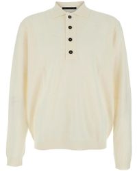 Low Brand - Truien & Vesten ,Wit ,Wol Wool Polo Sweater - Lyst