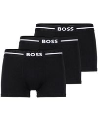 BOSS - Ondergoed ,Zwart ,Katoen Zwarte Boxershorts Set - Lyst