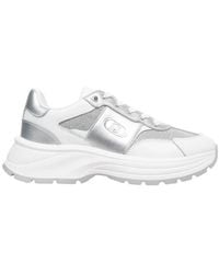 Liu Jo - Schoenen ,Grijs ,Leer Glitter Eva Sneakers Zilver - Lyst