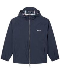 A.P.C. - Jassen ,Blauw ,Luxe Meadow Blouson Jas - Lyst