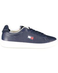 Tommy Hilfiger - Blauer Leder Herren Sneaker - Lyst