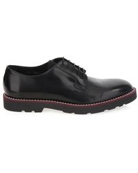 Paul Smith - Zwarte High-Shine Leren Derby Schoenen - Lyst