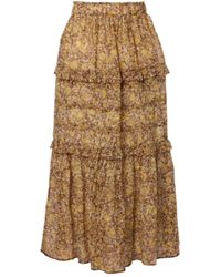 Isabel Marant - Rokken ,Bruin ,Katoen Volomia Maxi Rok - Lyst