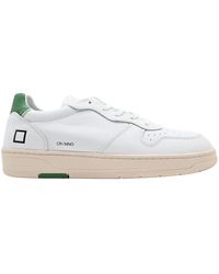 Date - Court mono sneakers weiß-grün - Lyst