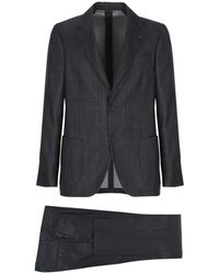 Lardini - Kostuums ,Zwart ,Wol Single Breasted Wool Blend Suit - Lyst