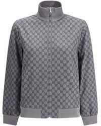 Gucci - Sweatshirt Met Rits En Gg-Motief - Lyst
