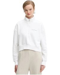 Colmar - Fitness ,Wit ,Katoen Sweatshirt Met Borduring - Lyst