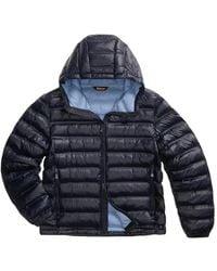 Blauer - Jassen ,Blauw ,Leer Korte Gewatteerde Jas Charles - Lyst