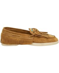 Frau - Boho Fransen Mokassins - Lyst