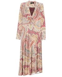 Etro - Paisley All-Over Wrap Maxi Jurk - Lyst
