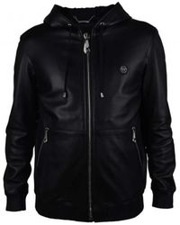 Philipp Plein - Leren Jack Met Capuchon - Lyst