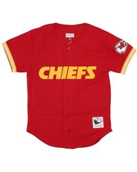 Mitchell & Ness - Kansas City Chiefs Mesh Button Jacke - Lyst