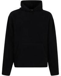 Rier - Hoodies & Sweatvesten ,Zwart ,Wol Fleece Hoodie - Lyst