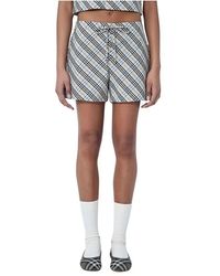 Burberry - Karierte Shorts Mit Kordelzug - Lyst