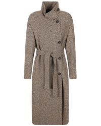 Brunello Cucinelli - Jassen ,Bruin ,Wol Wool Long Coat - Lyst