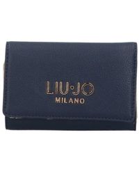 Liu Jo - Accessoires ,Blauw ,Leer Portefeuilles & Kaarthouders - Lyst