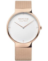 Bering - Armbanduhr max rené 40 mm armband milanaise rosé gold 15540-364 - Lyst