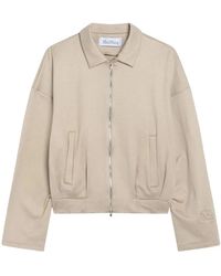 Max Mara - Jassen ,Katoen Cotton Jersey Zip-Up Jacket - Lyst