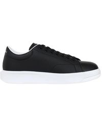 ARMANI EXCHANGE - Schwarze lässige ledersneakers für männer - Lyst