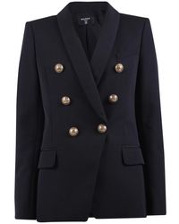 Balmain Double Breasted Jacket - Zwart