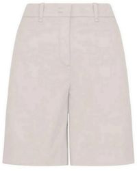 Bomboogie - Korte Broeken ,Wit ,Katoen Cotton Satin Bermuda Shorts - Lyst
