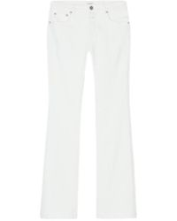 Closed - Jeans ,Wit ,Katoen Flared Jeans Met Ruwe Randen - Lyst