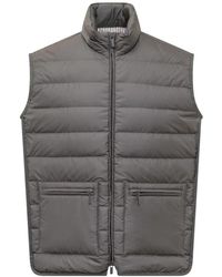 Thom Browne - Jassen ,Grijs ,Leer Down Knit Vest - Lyst