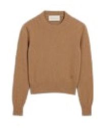 Ami Paris - Rundhals-Pullover Mit Tonaler Ami De Coeur Stickerei - Lyst
