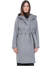 Max Mara - Grauer wollmantel newmang stil - Lyst