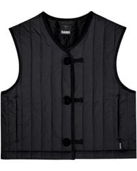 Rains - Jassen ,Zwart ,Banja Short Liner Vest - Lyst